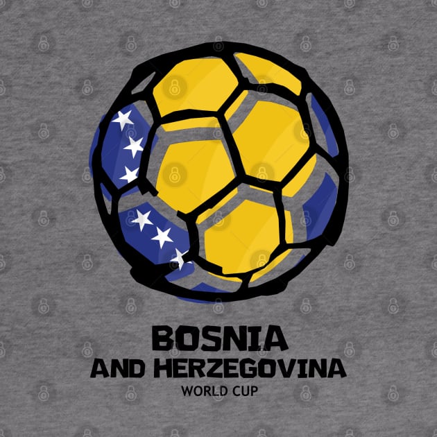 Bosnia And Herzegovina Football Country Flag by KewaleeTee